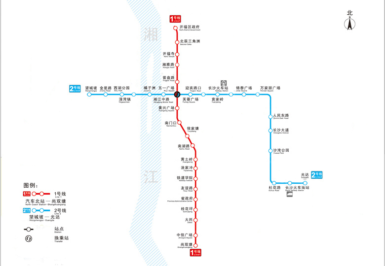 长沙地铁1号线站点图,长沙地铁1号线站点图高清